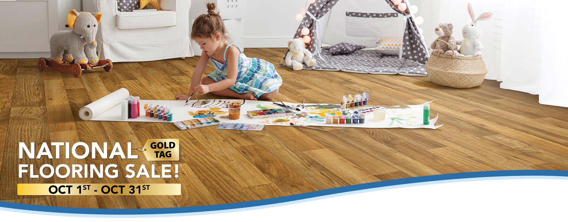 National Gold Tag Flooring Sale! Oct 1st-31st | Carpet • Hardwood • Laminate • Luxury Vinyl • Tile | Our Biggest Sale of the Year!
