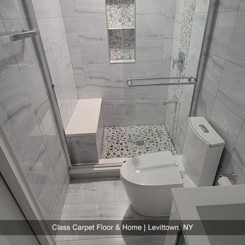 Bathroom remodel from Class Carpet & Home, Levittown, NY
