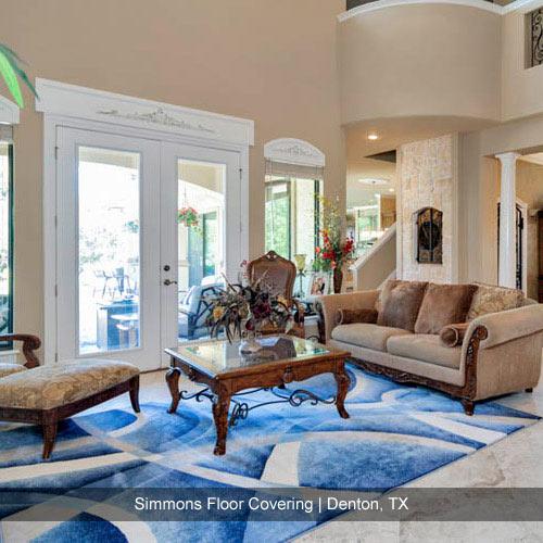 Living room remodel from Simmons Floor Covering, Denton, TX